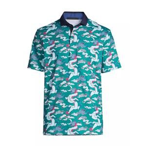 NWT Greyson Men's Wolf Slayer Polo in Jungle size Large